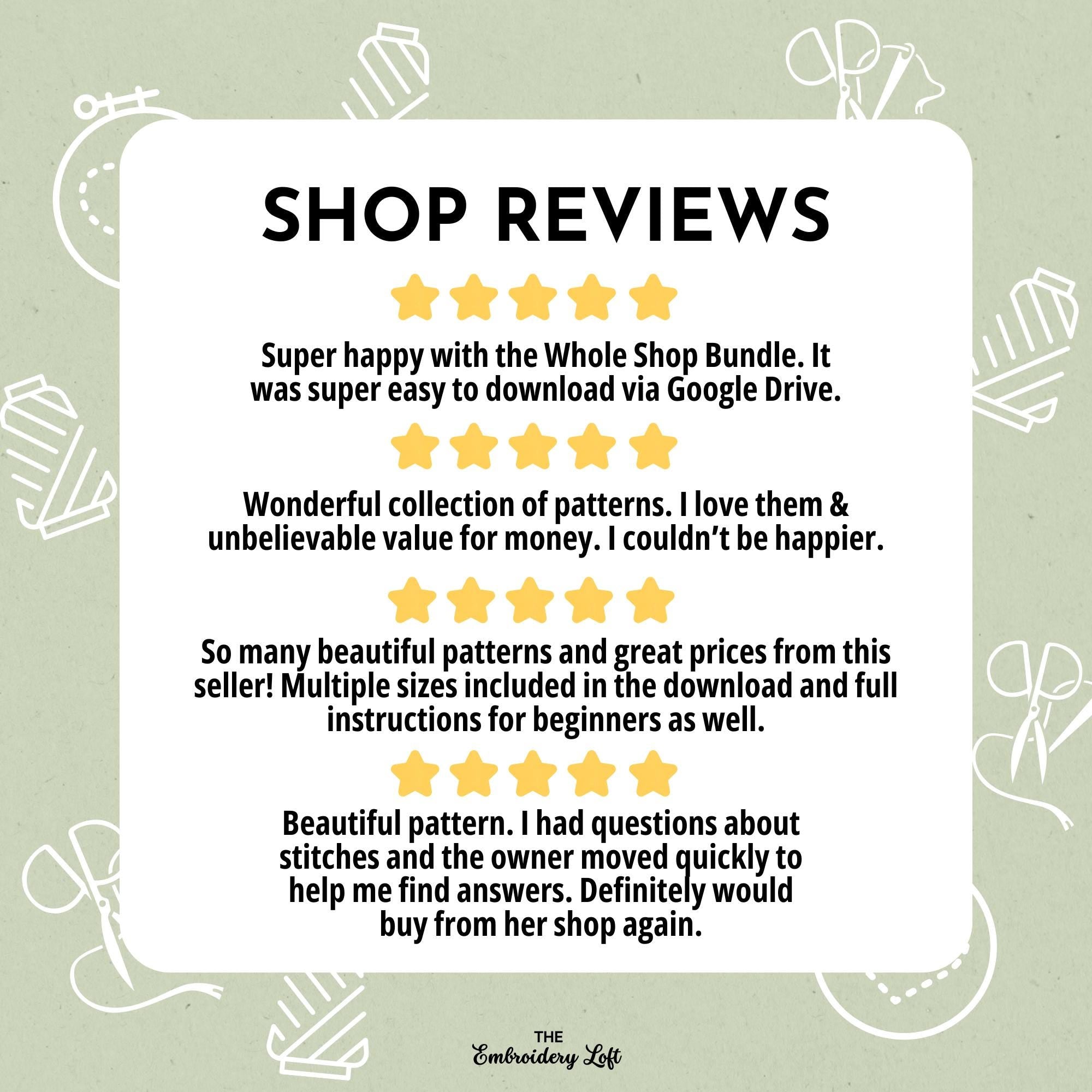 White Folk Flower Hand Embroidery Pattern