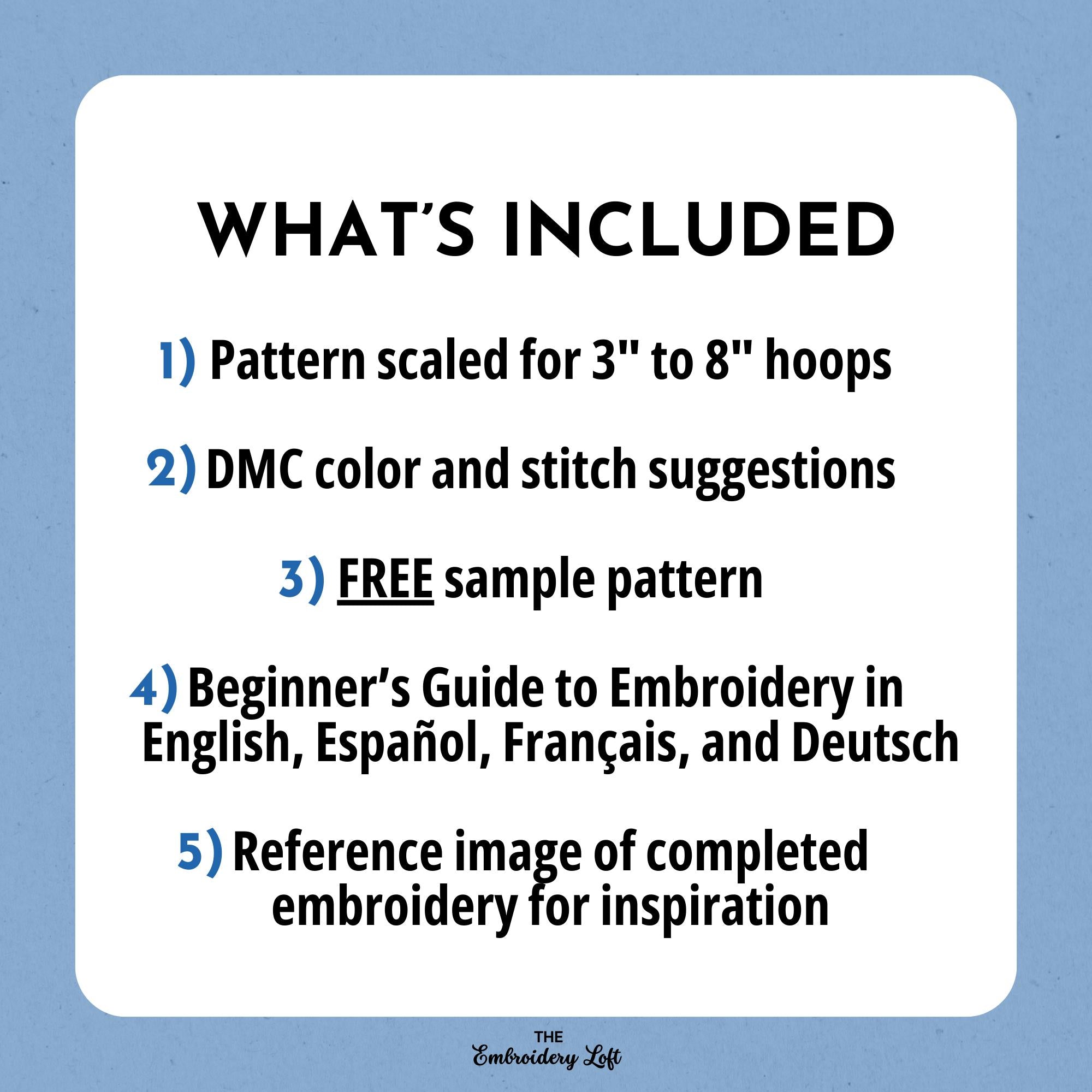 Winter Moon Hand Embroidery Pattern