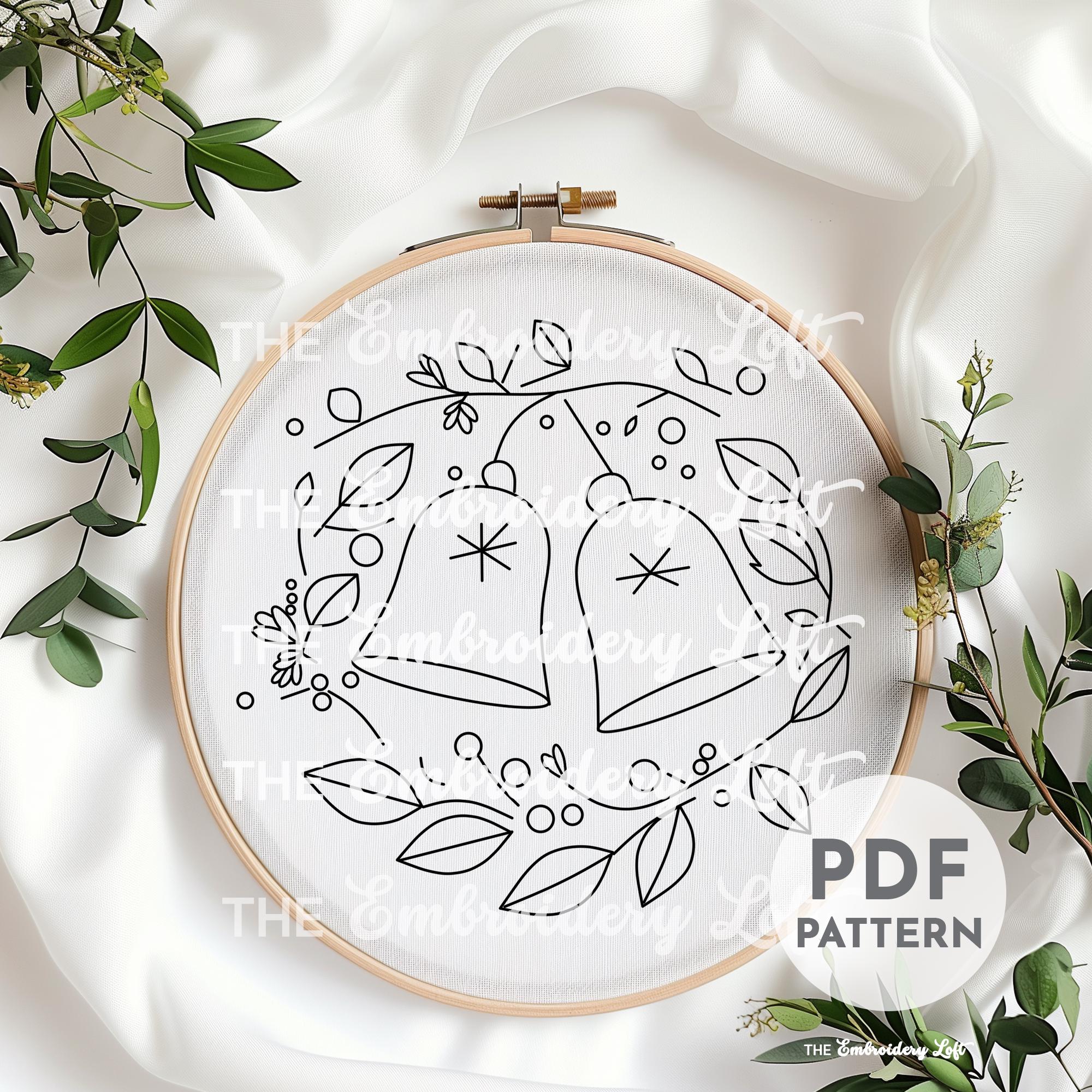 White Bells Hand Embroidery Pattern
