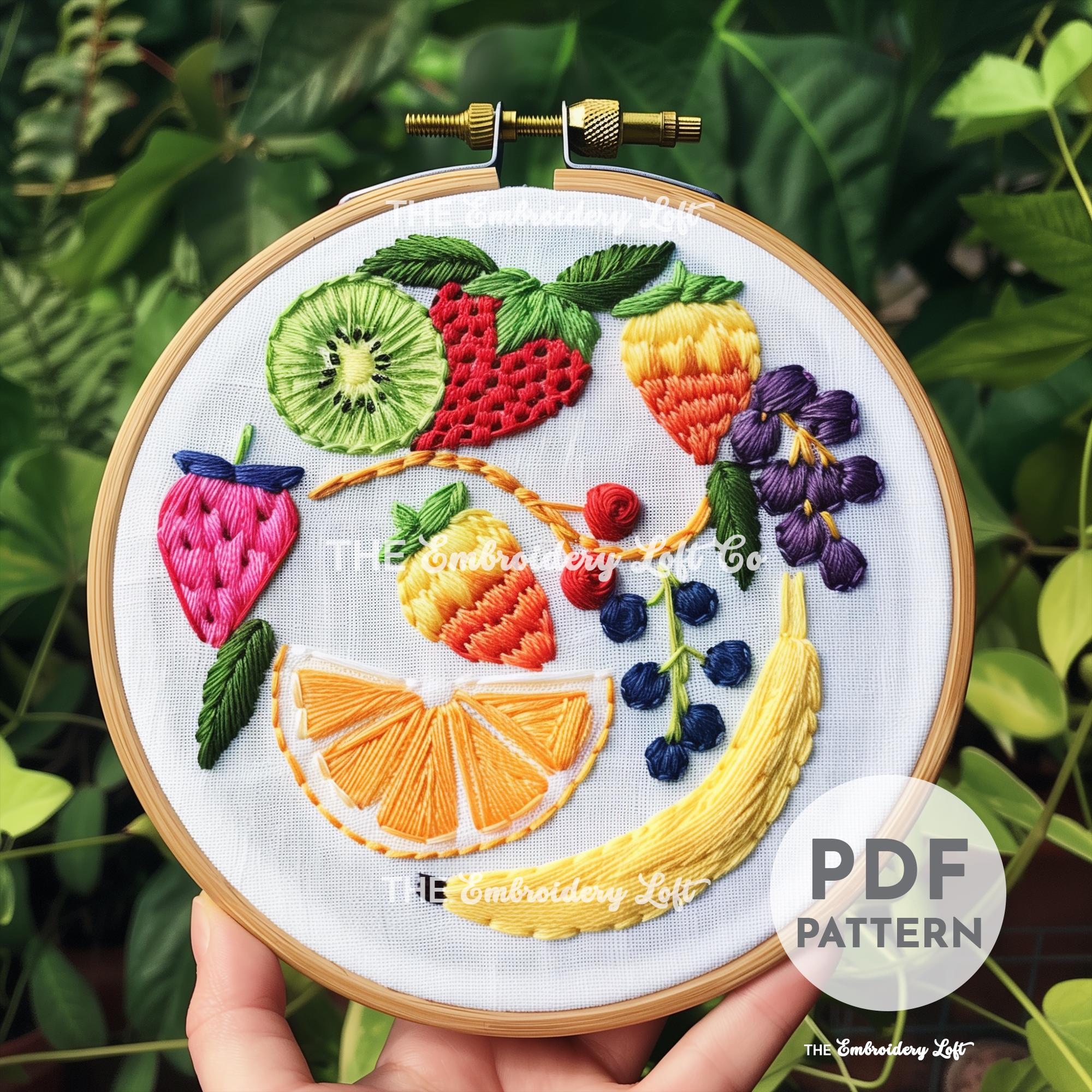 Fruit Bunch Hand Embroidery Pattern