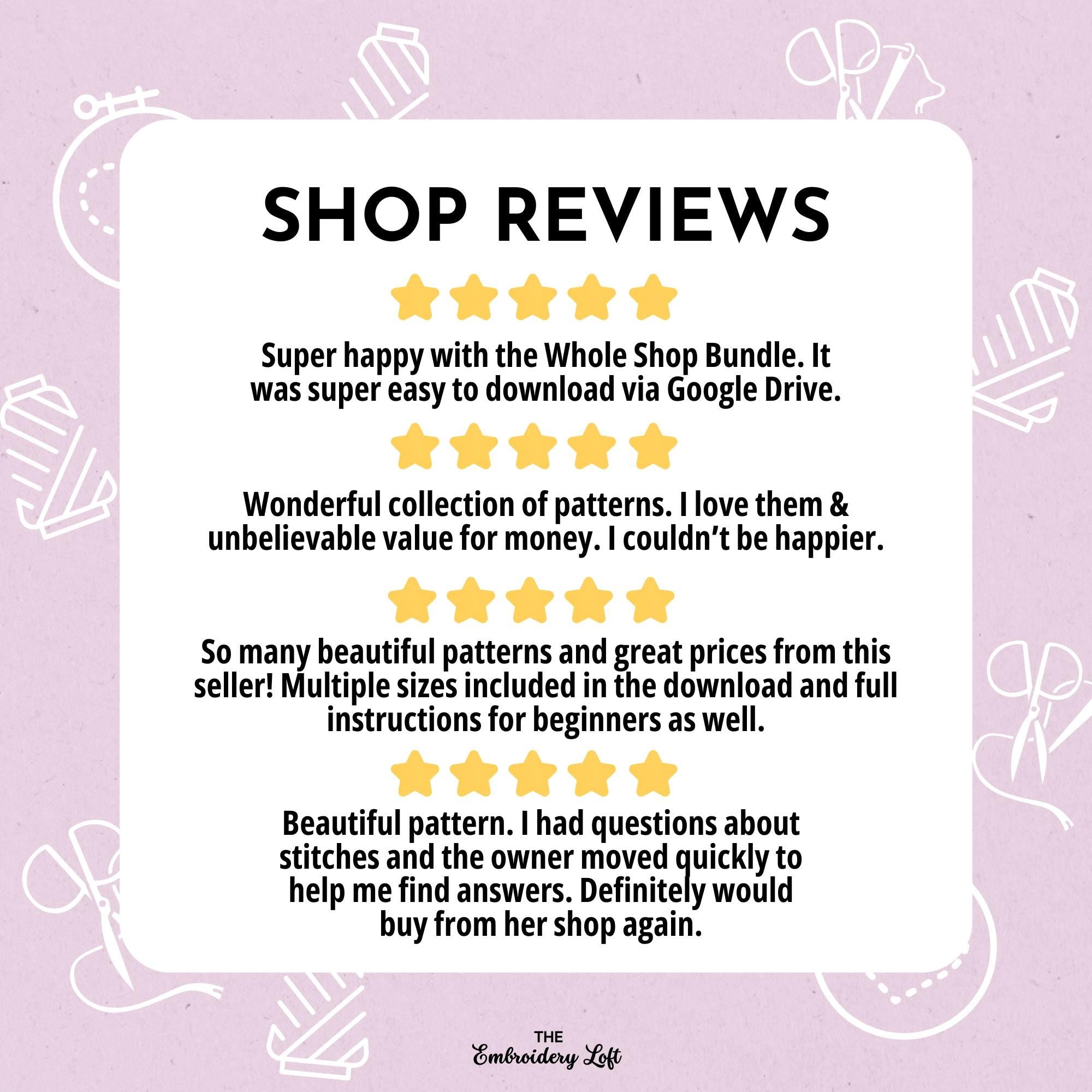 White and Purple Wreath Hand Embroidery Pattern