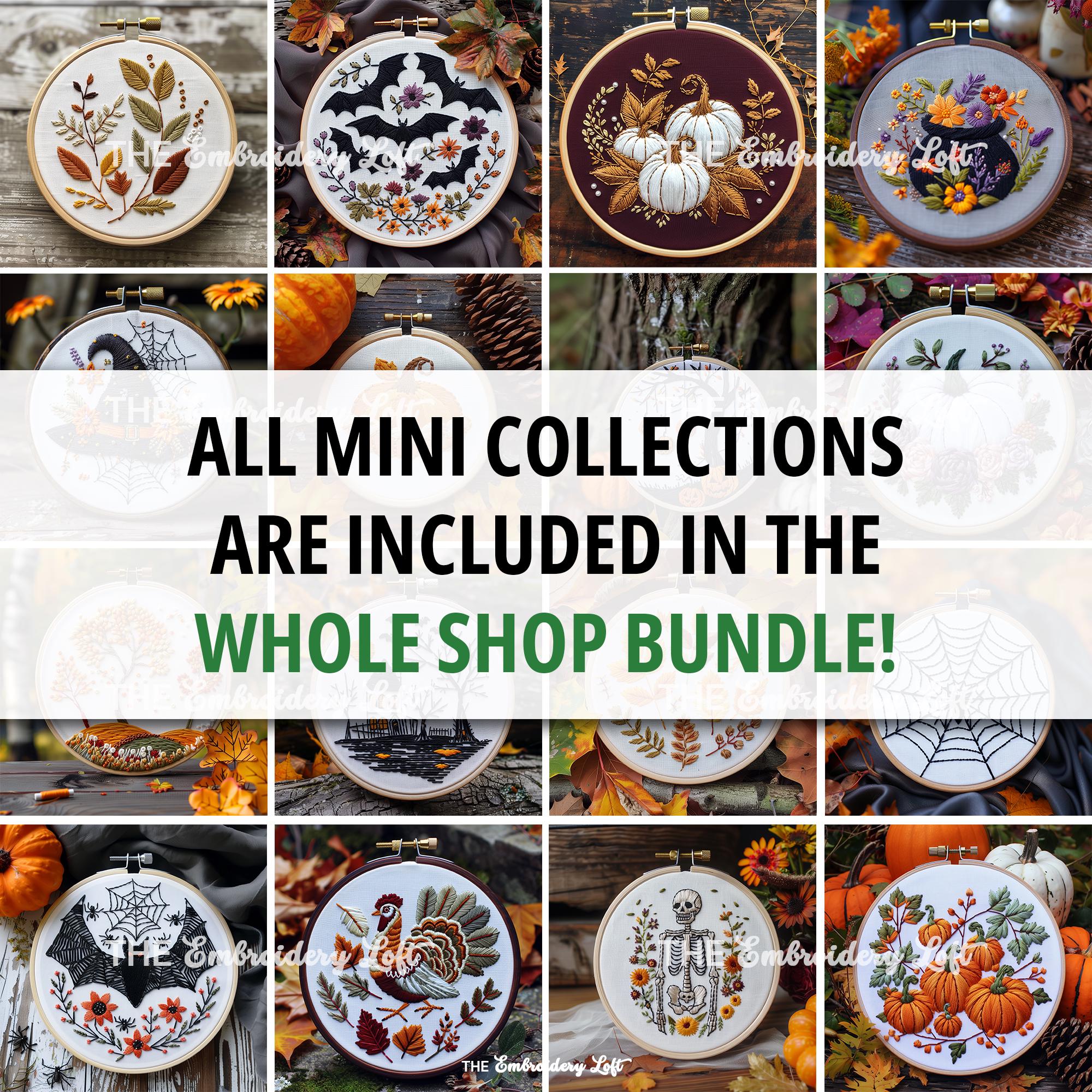 WHOLE SHOP BUNDLE, Hand Embroidery Pattern Collection, Current and Future Designs, Lifetime Access, Hand Embroidery Patterns, Super Pack