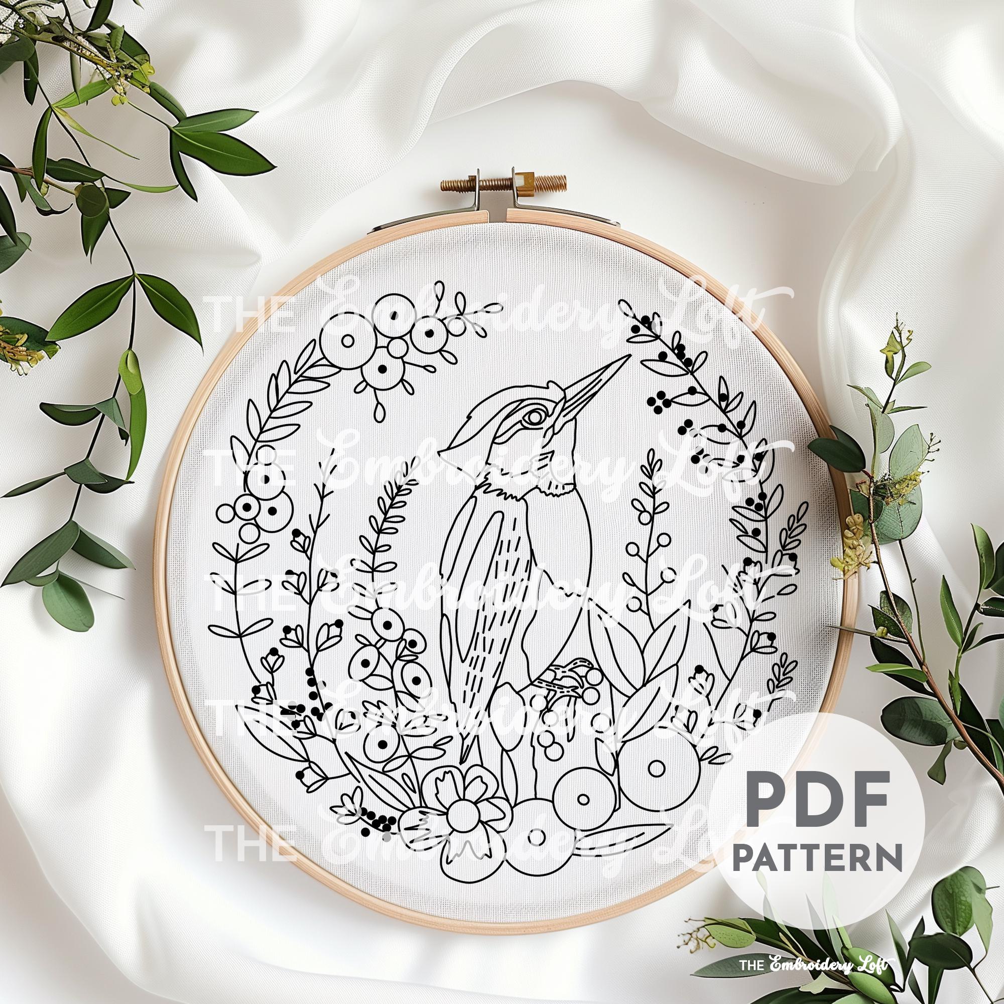 Woodpecker Hand Embroidery Pattern