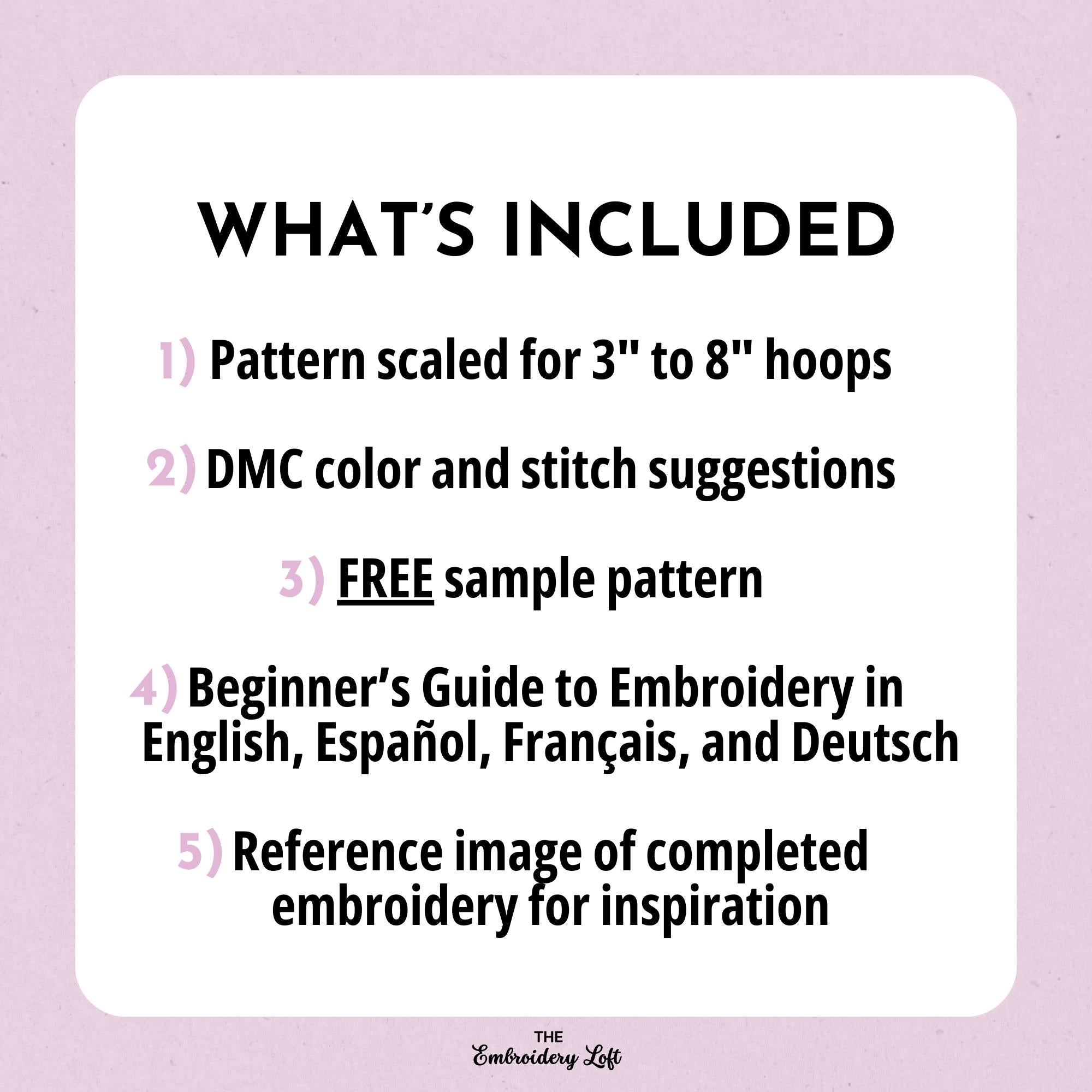 Violet Wreath Hand Embroidery Pattern