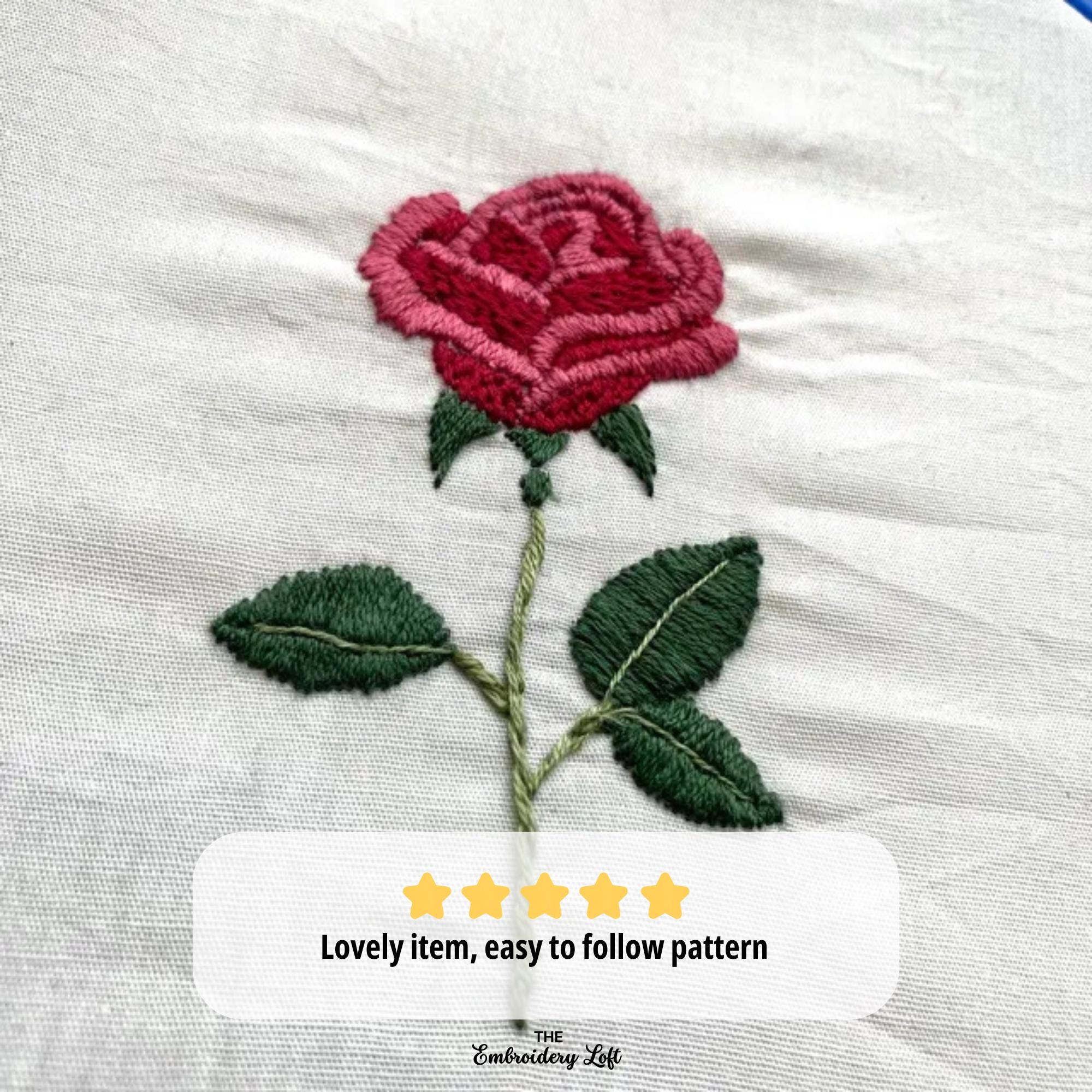 Rose Hand Embroidery Pattern