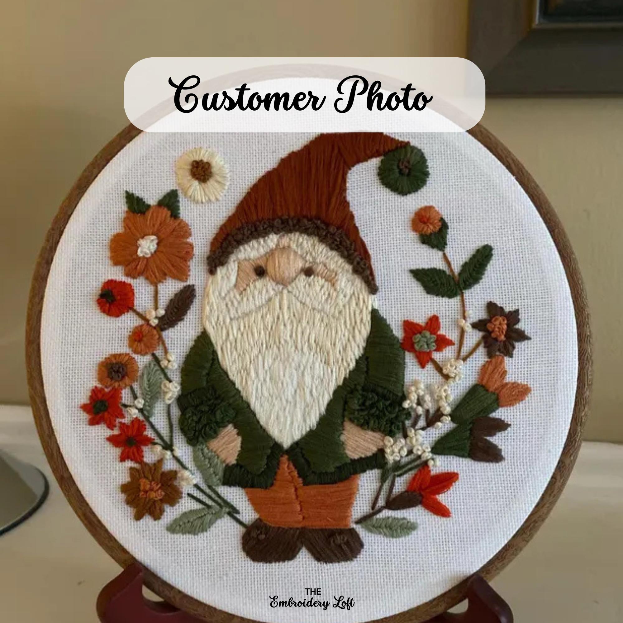 Woodland Gnome Hand Embroidery Pattern