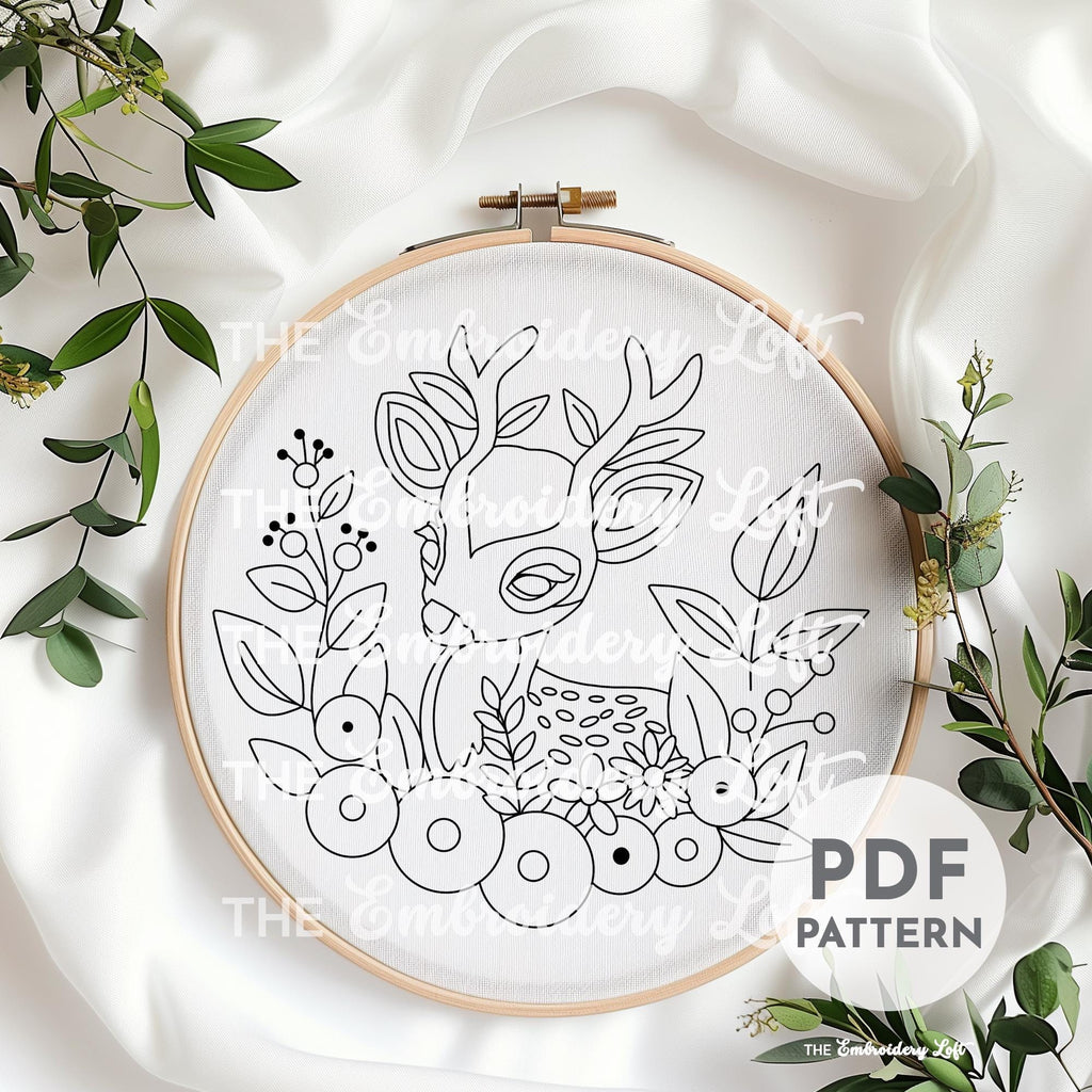 Baby Deer Hand Embroidery Pattern