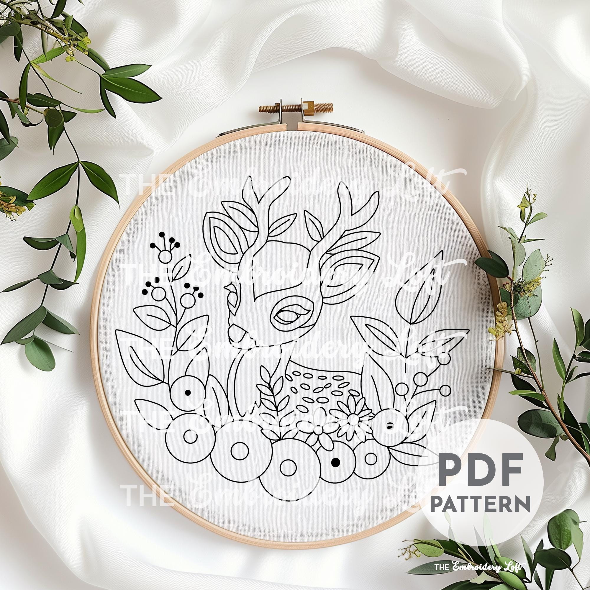 Baby Deer Hand Embroidery Pattern