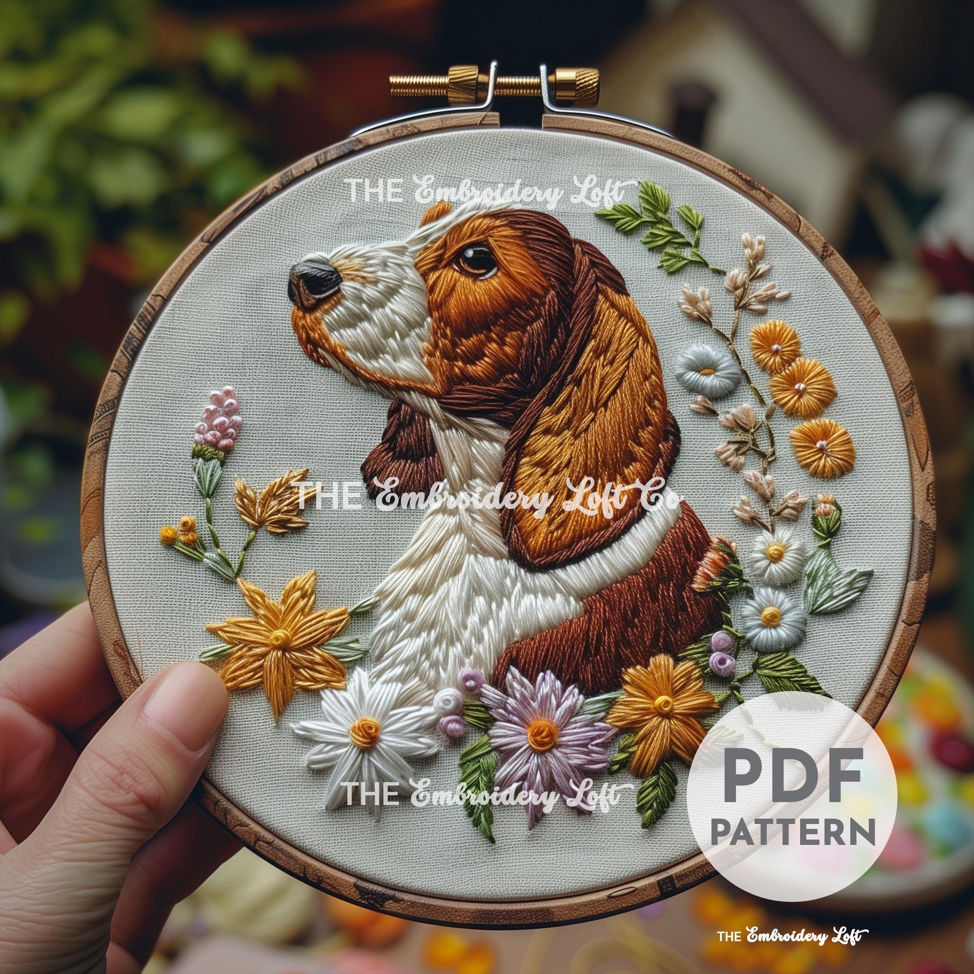 Hound Hand Embroidery Pattern