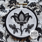Gothic Flower Hand Embroidery Pattern