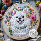American Eskimo Hand Embroidery Pattern