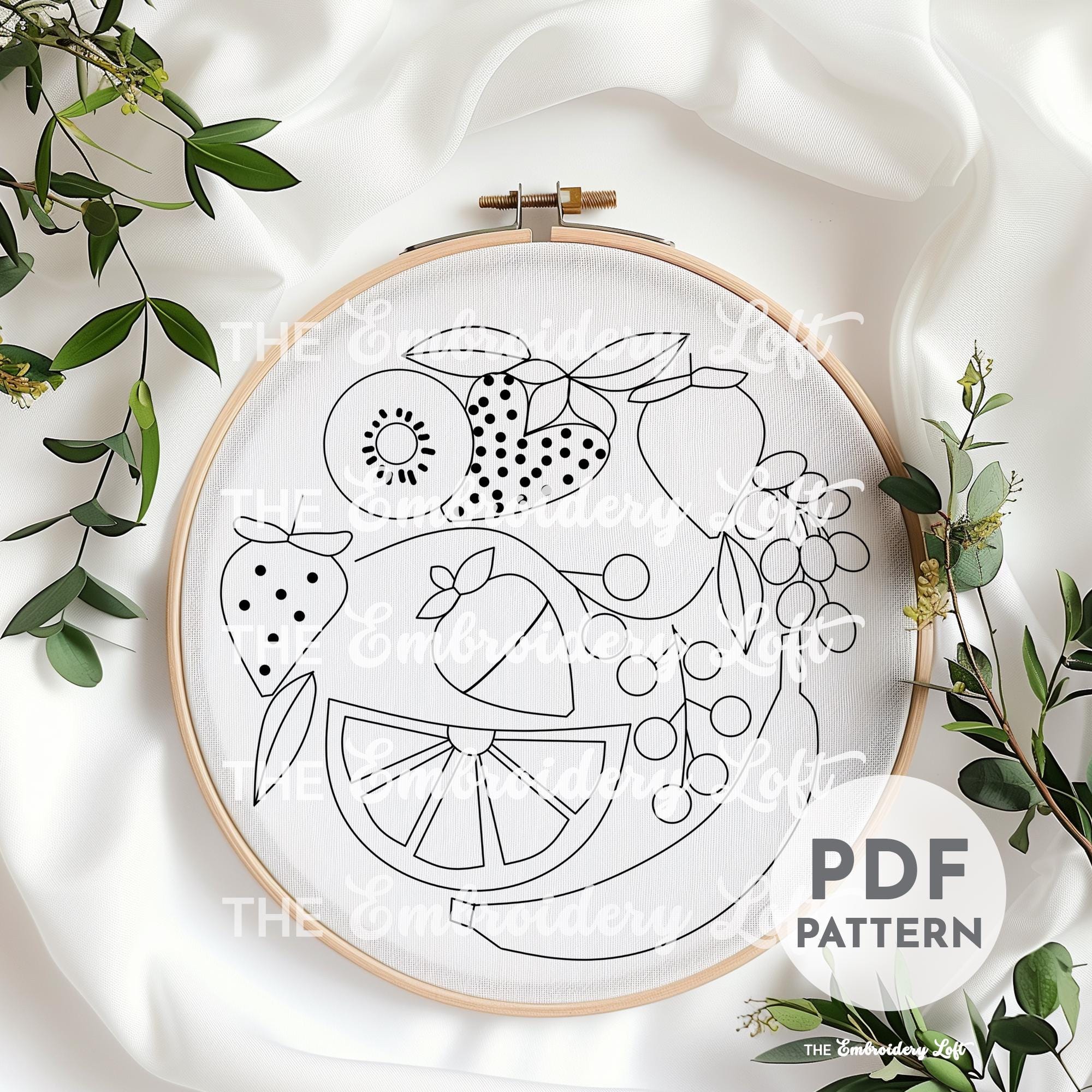 Fruit Bunch Hand Embroidery Pattern