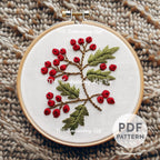 Mistletoe Hand Embroidery Pattern