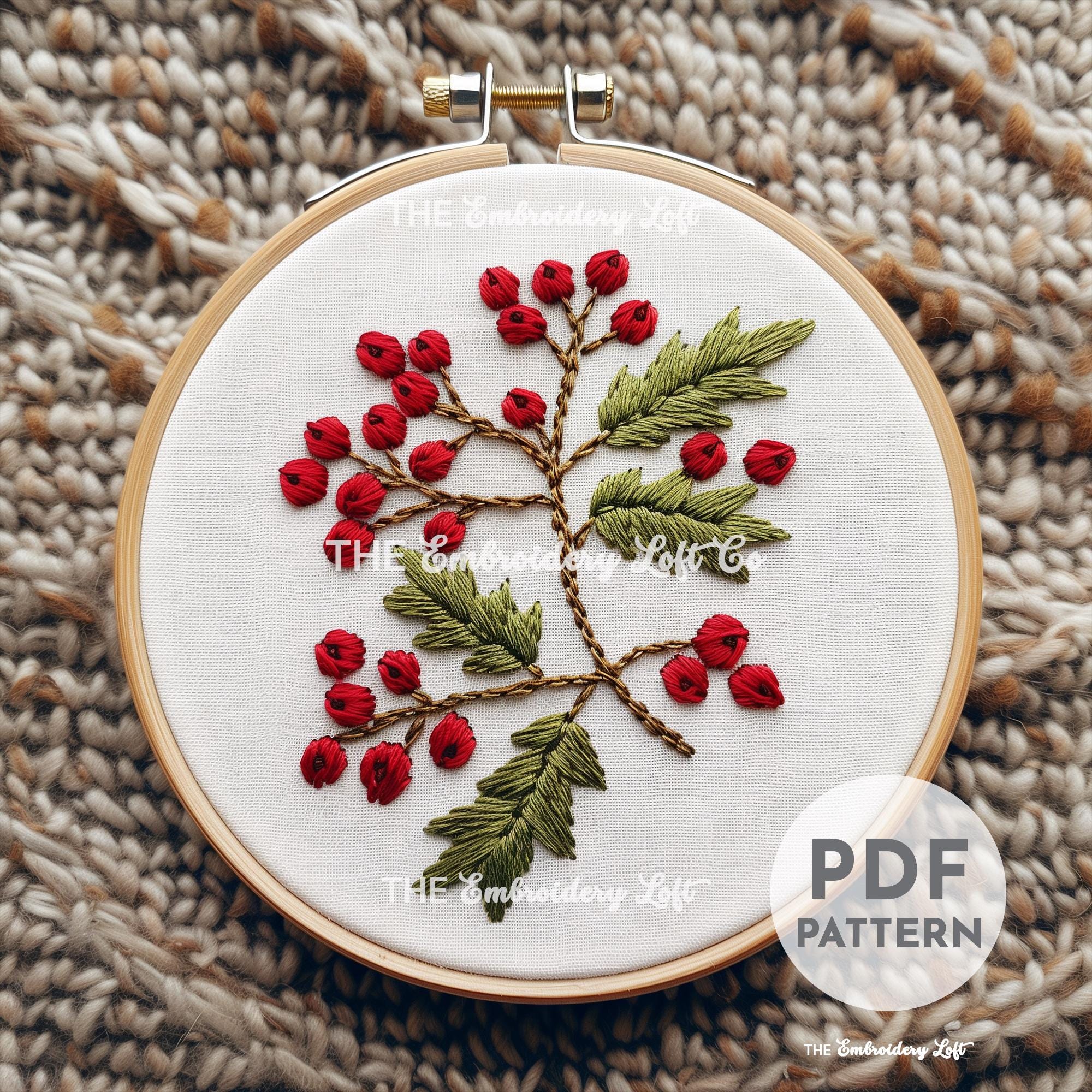 Mistletoe Hand Embroidery Pattern