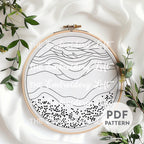 Ocean Waves Hand Embroidery Pattern
