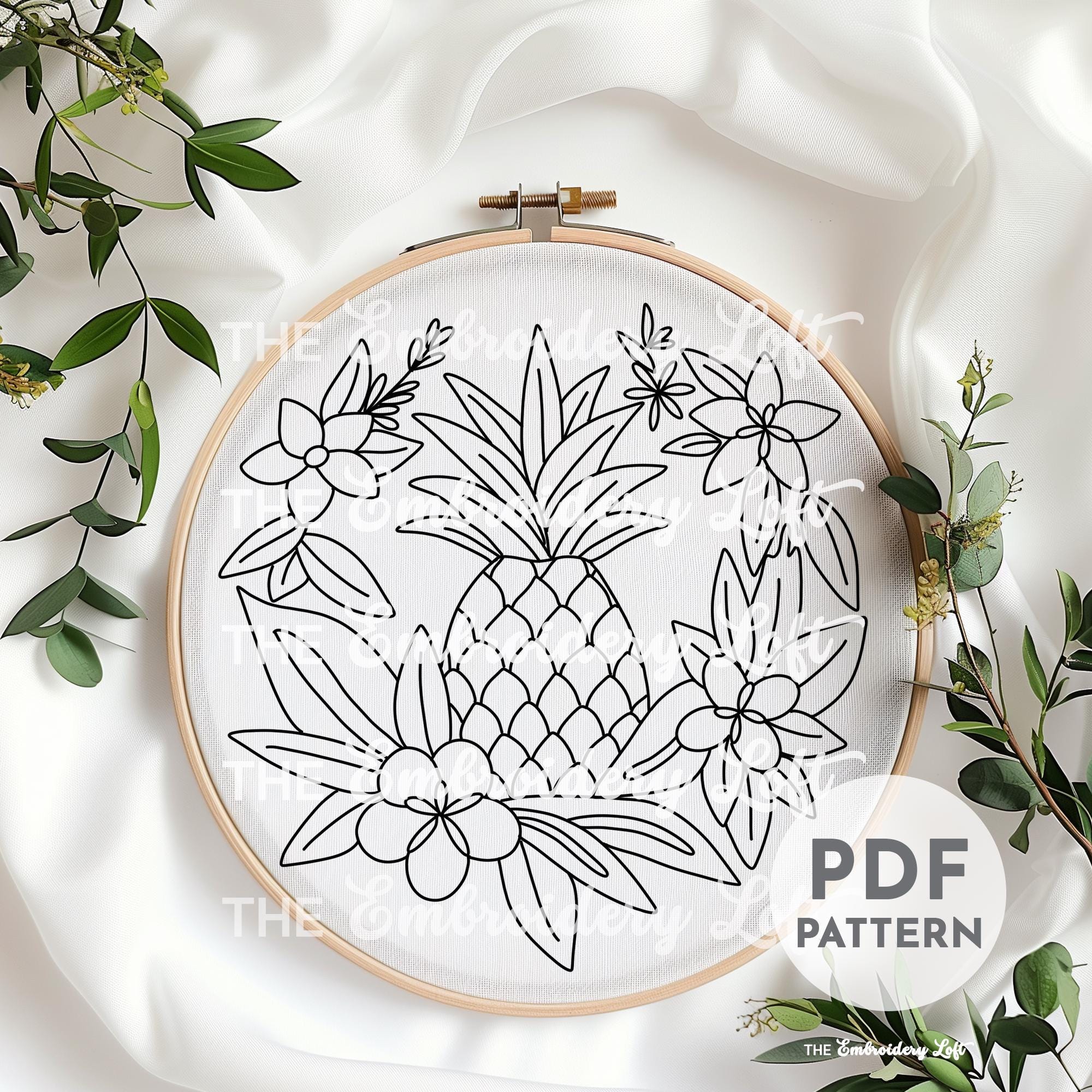 Pineapple Hand Embroidery Pattern