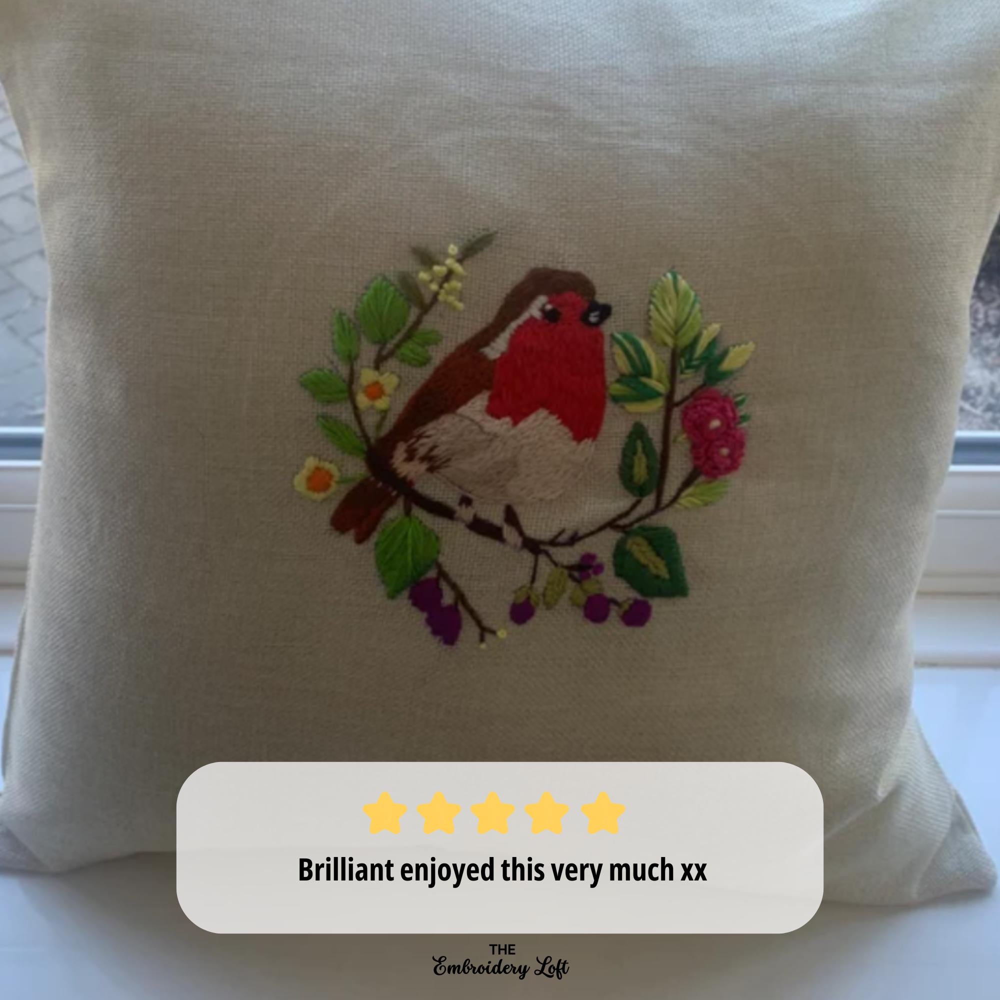 Spring Robin Hand Embroidery Pattern