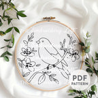 Yellow Canary Hand Embroidery Pattern