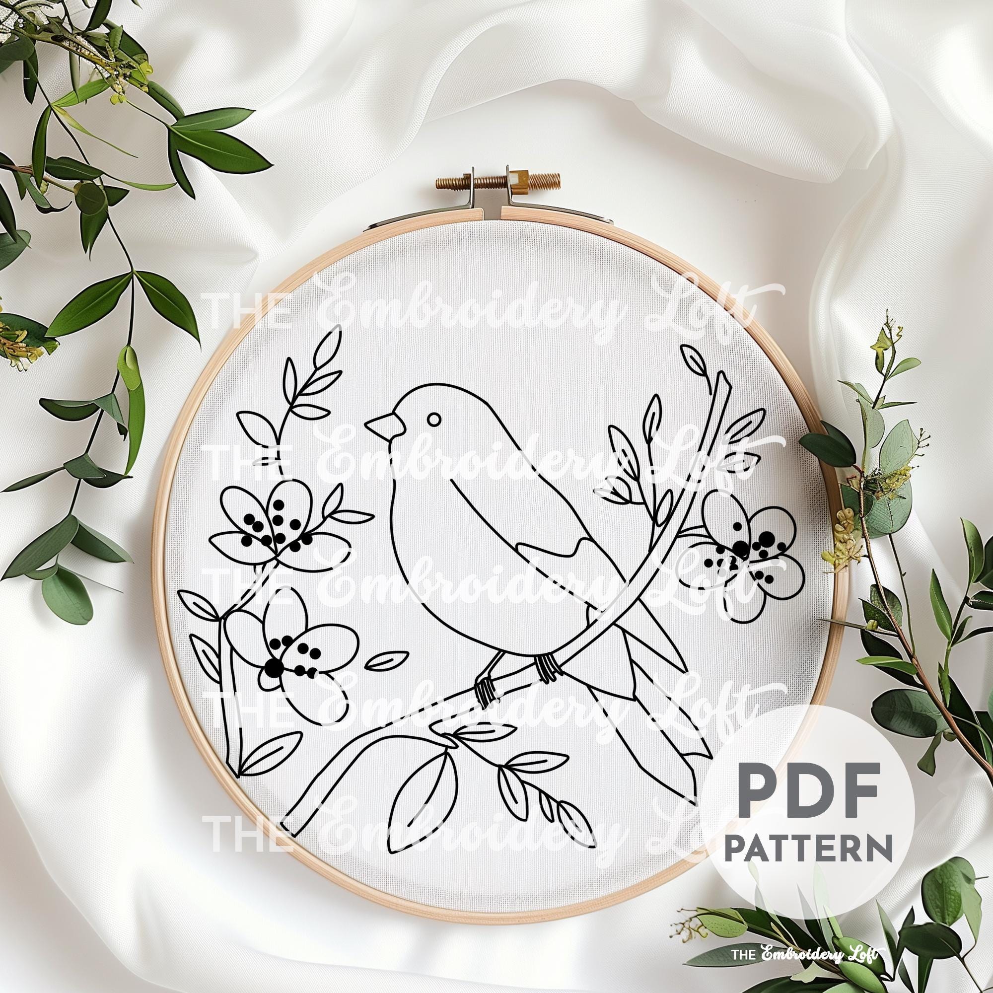 Yellow Canary Hand Embroidery Pattern