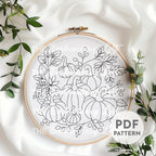 Pumpkin Patch Hand Embroidery Pattern