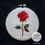 Rose Hand Embroidery Pattern