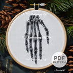 Skeleton Hand Embroidery Pattern