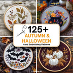 MINI COLLECTION, Autumn and Halloween Hand Embroidery Pattern Collection, Current and Future Designs, Lifetime Access, Hand Embroidery, DIY