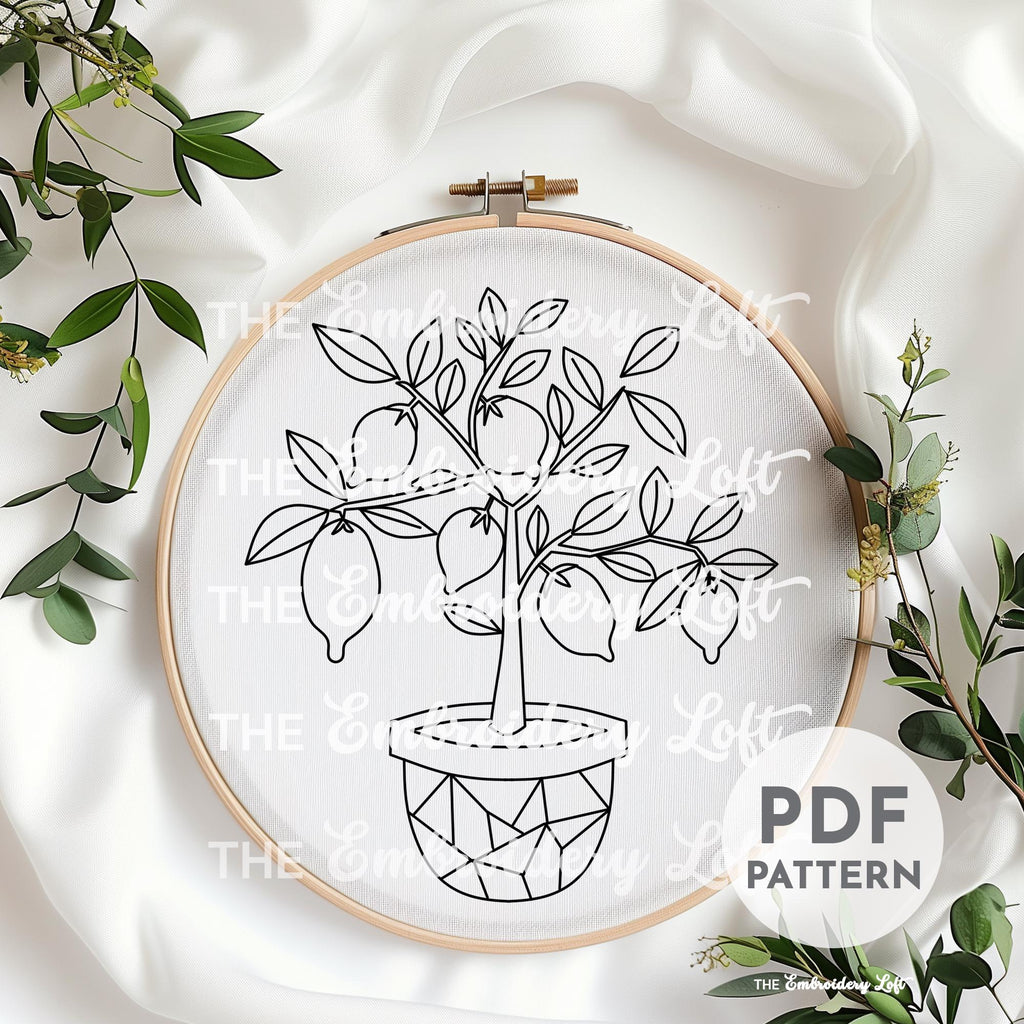 Lemon Tree Hand Embroidery Pattern