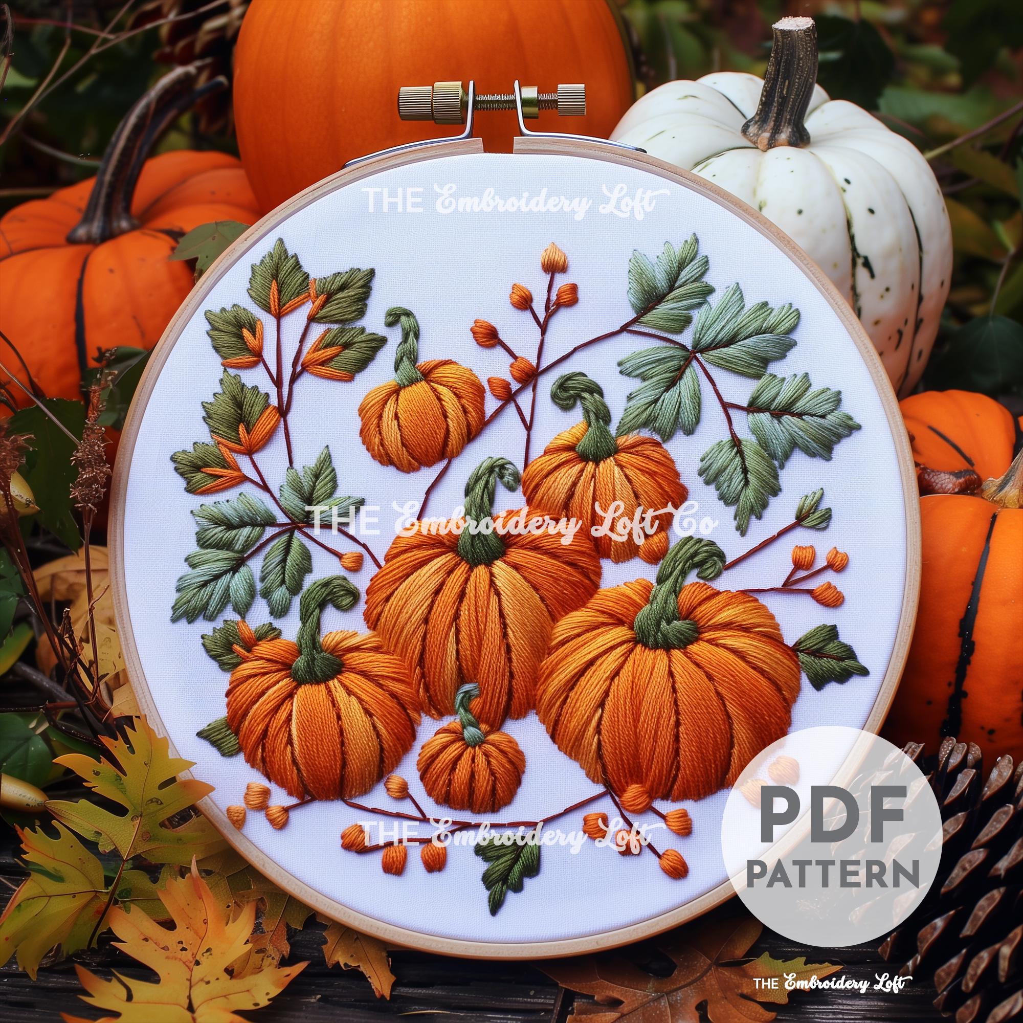Pumpkin Patch Hand Embroidery Pattern
