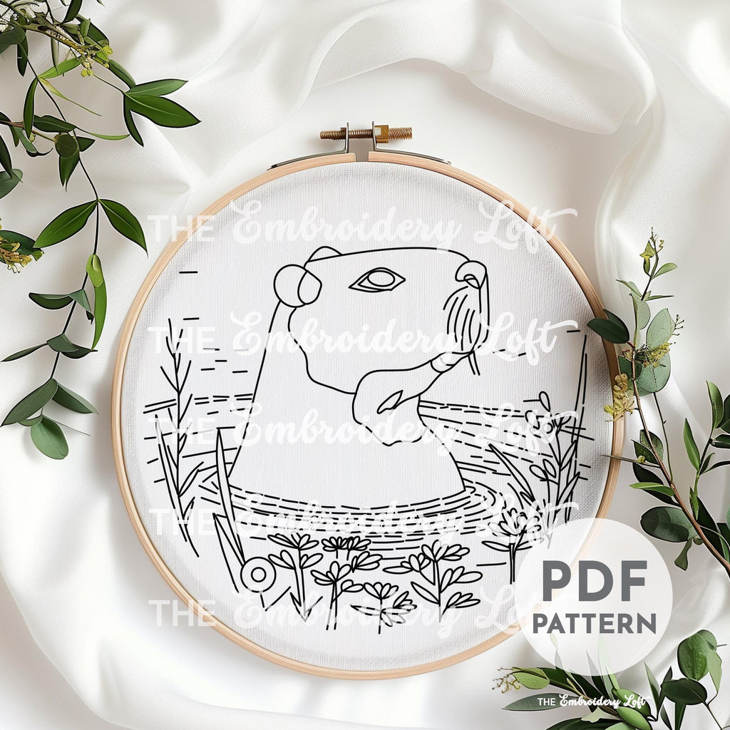 Capybara Hand Embroidery Pattern