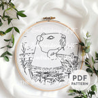 Capybara Hand Embroidery Pattern