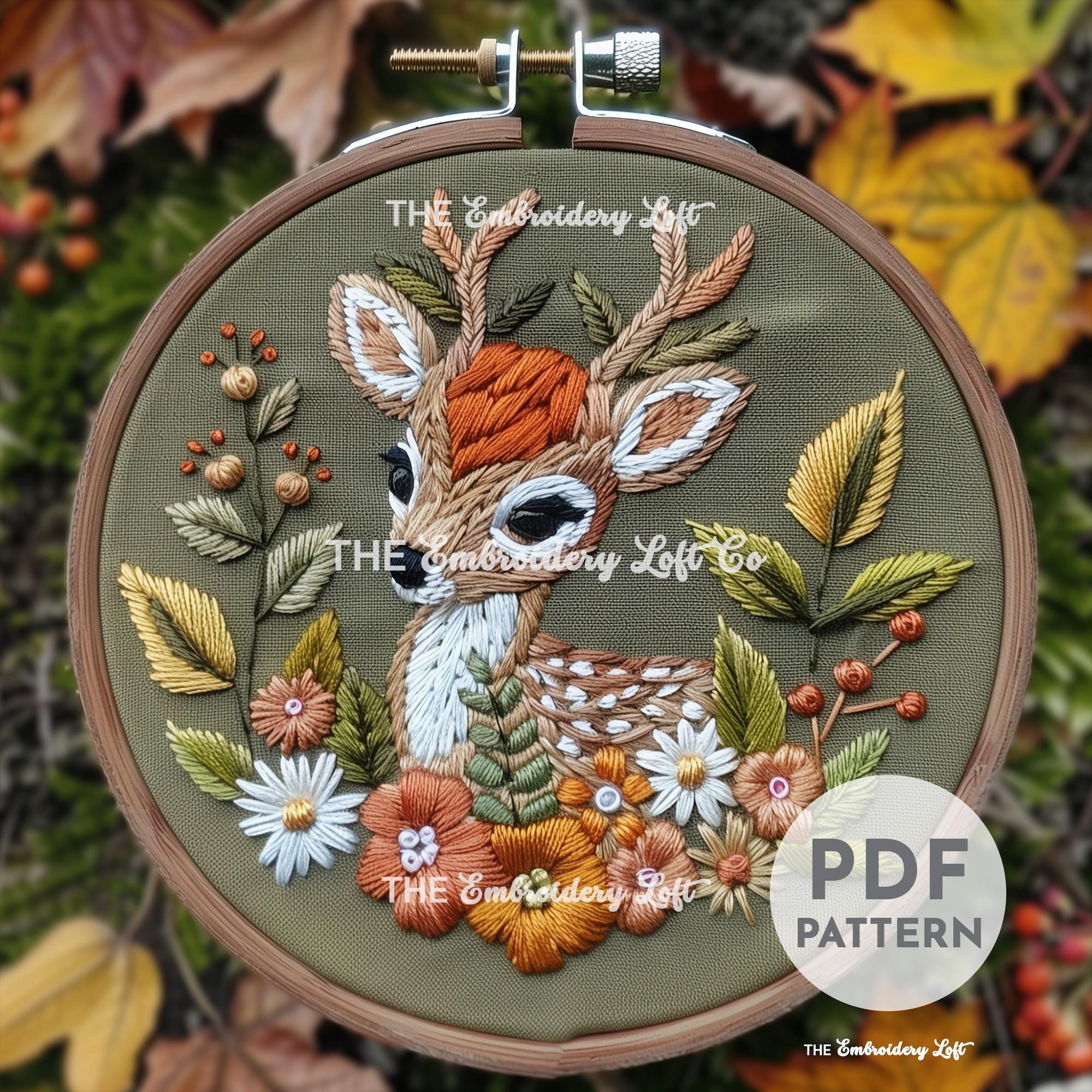 Baby Deer Hand Embroidery Pattern
