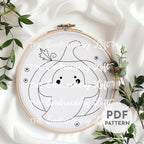 Cute Ghost Hand Embroidery Pattern