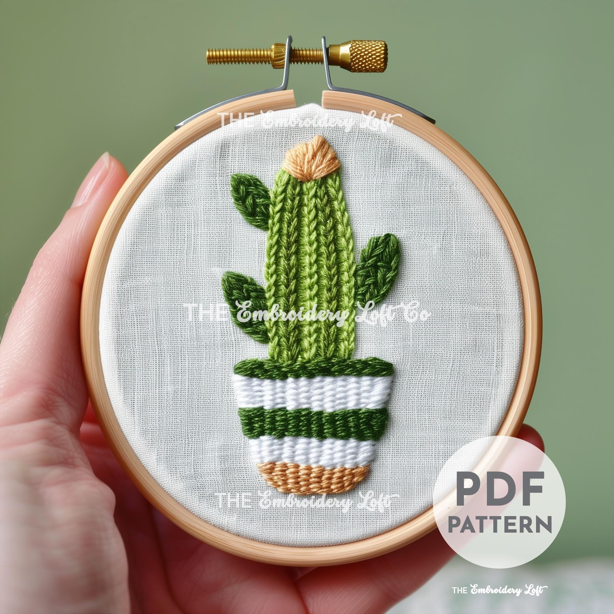 Cactus Hand Embroidery Pattern