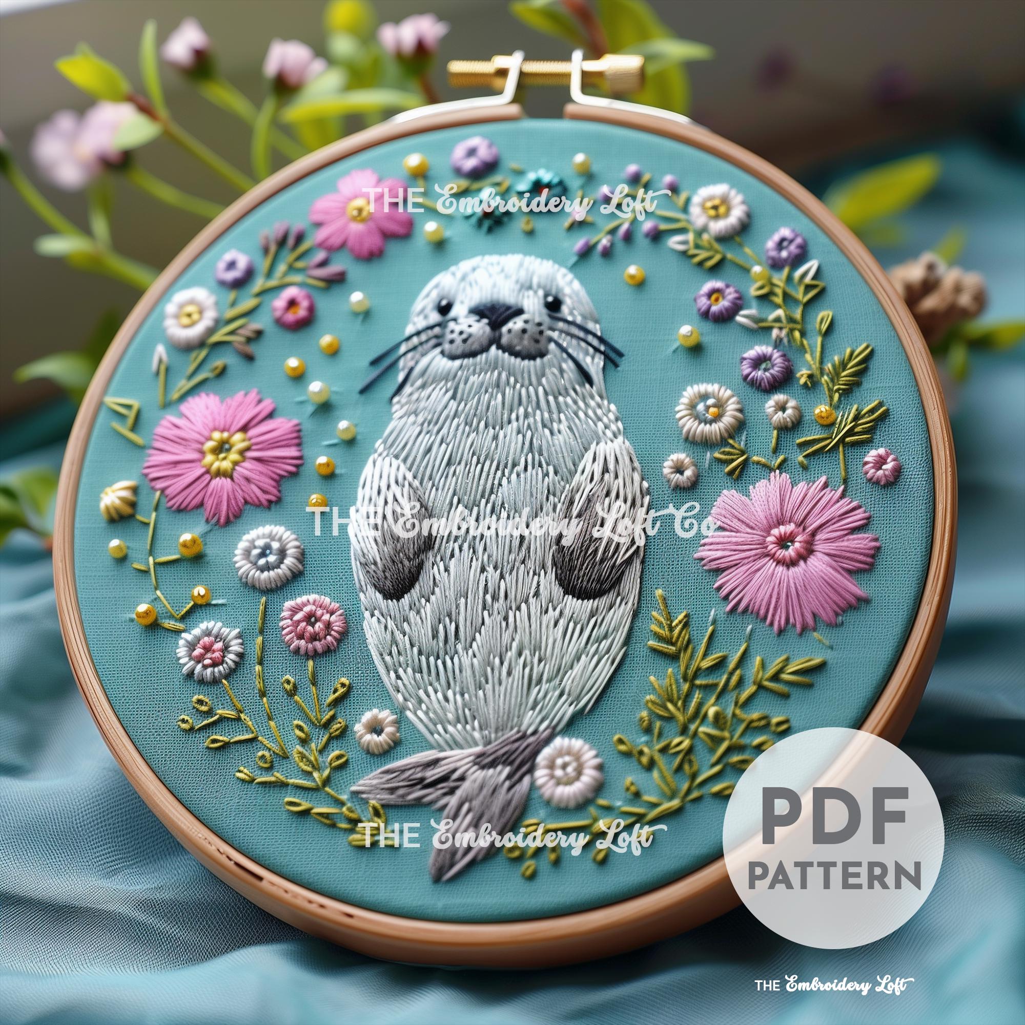 Baby Seal Hand Embroidery Pattern