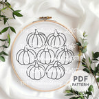 Rainbow Pumpkins Hand Embroidery Pattern