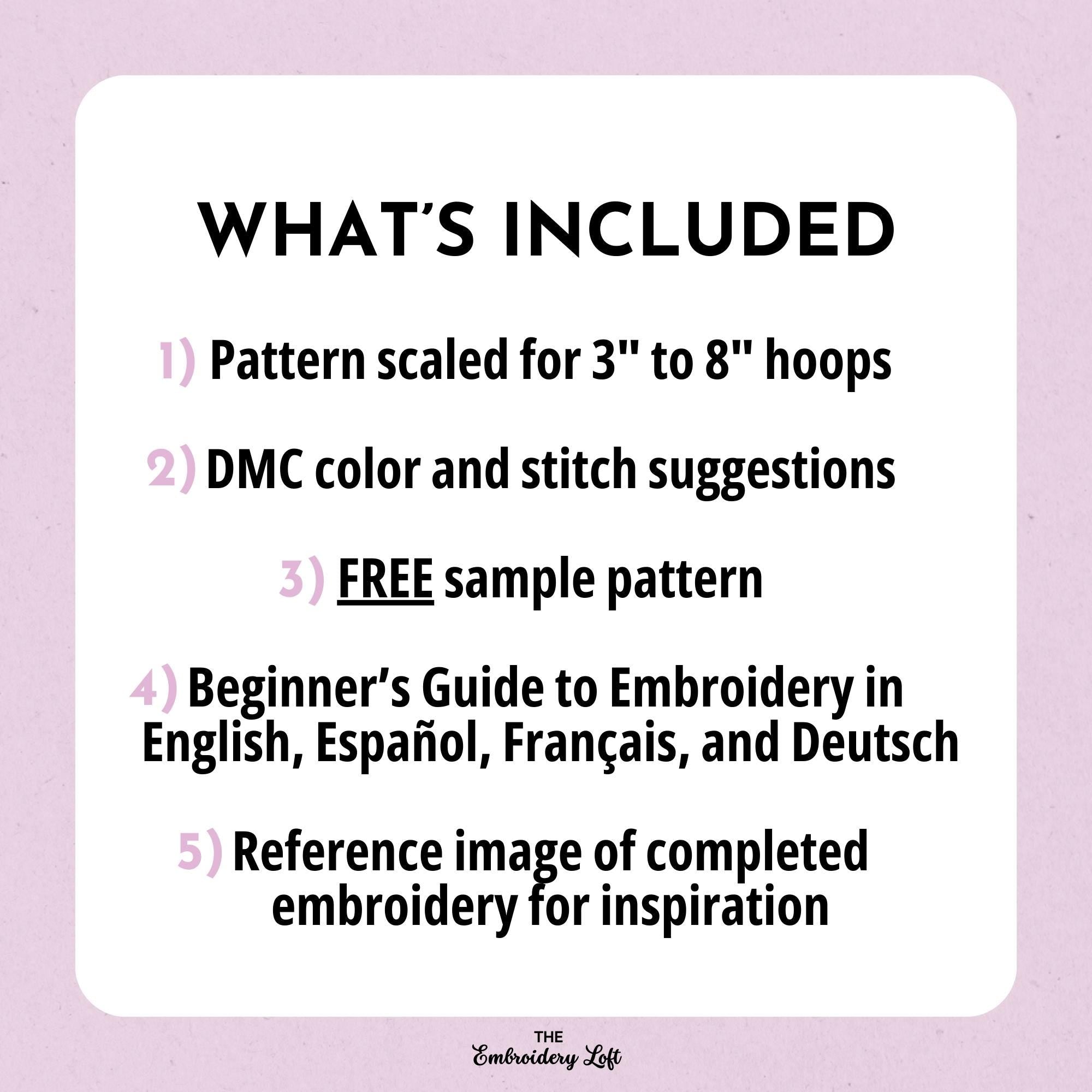 Blushing Floral Wreath Hand Embroidery Pattern