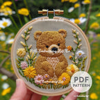 Baby Bear Hand Embroidery Pattern