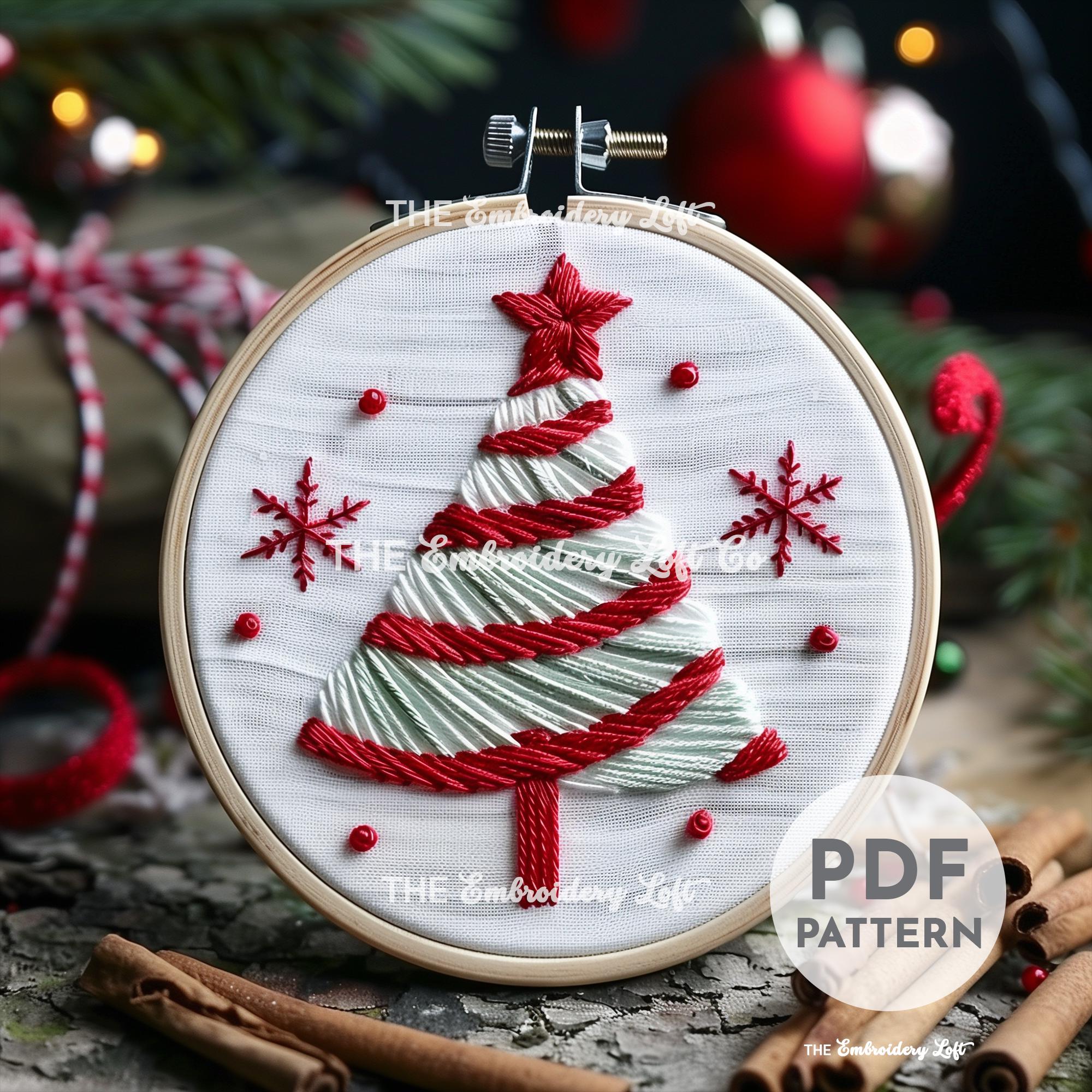 Christmas Tree Hand Embroidery Pattern