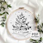Winter Tree Hand Embroidery Pattern