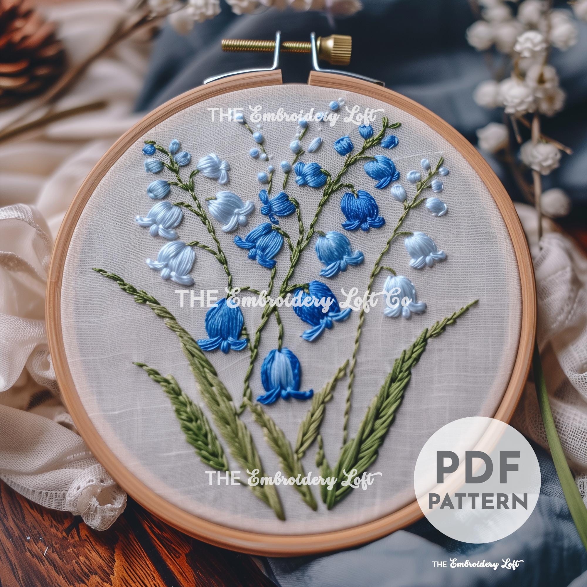 Bluebells Hand Embroidery Pattern