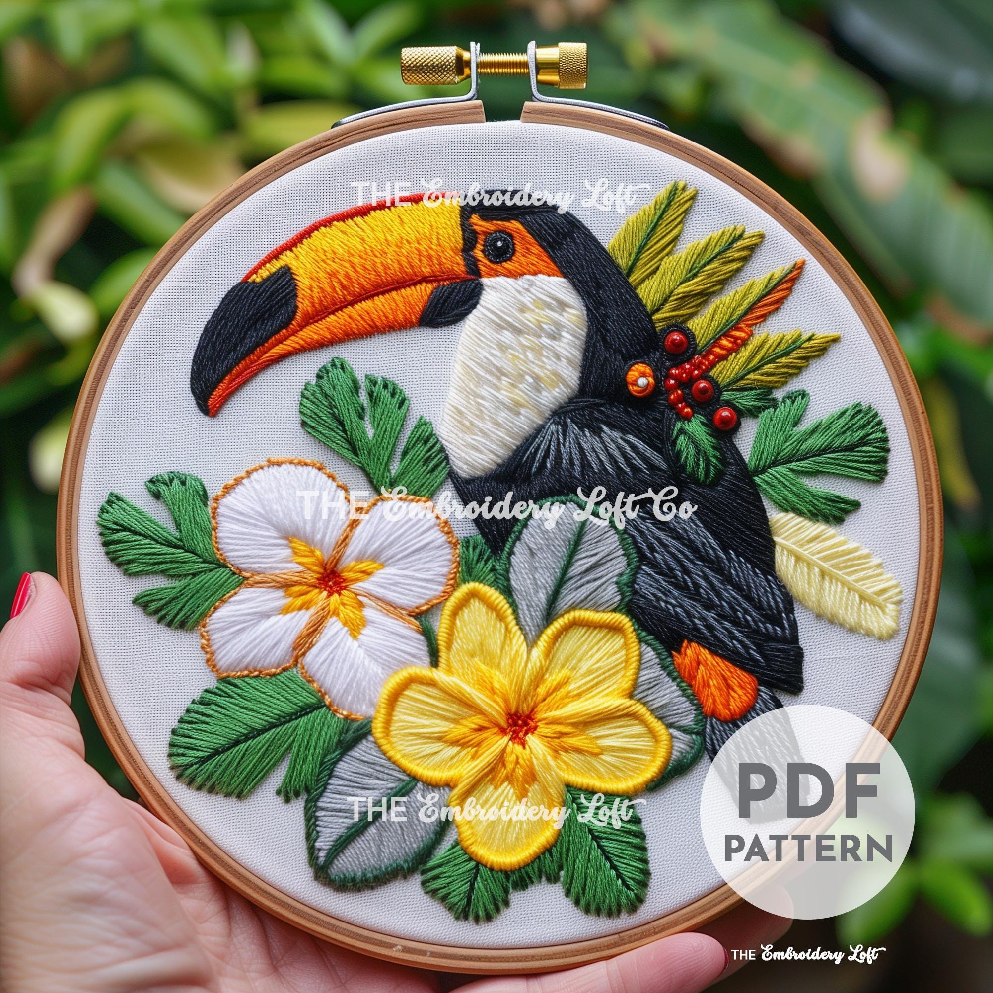 Toucan Hand Embroidery Pattern