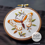 Summer Butterfly Hand Embroidery Pattern