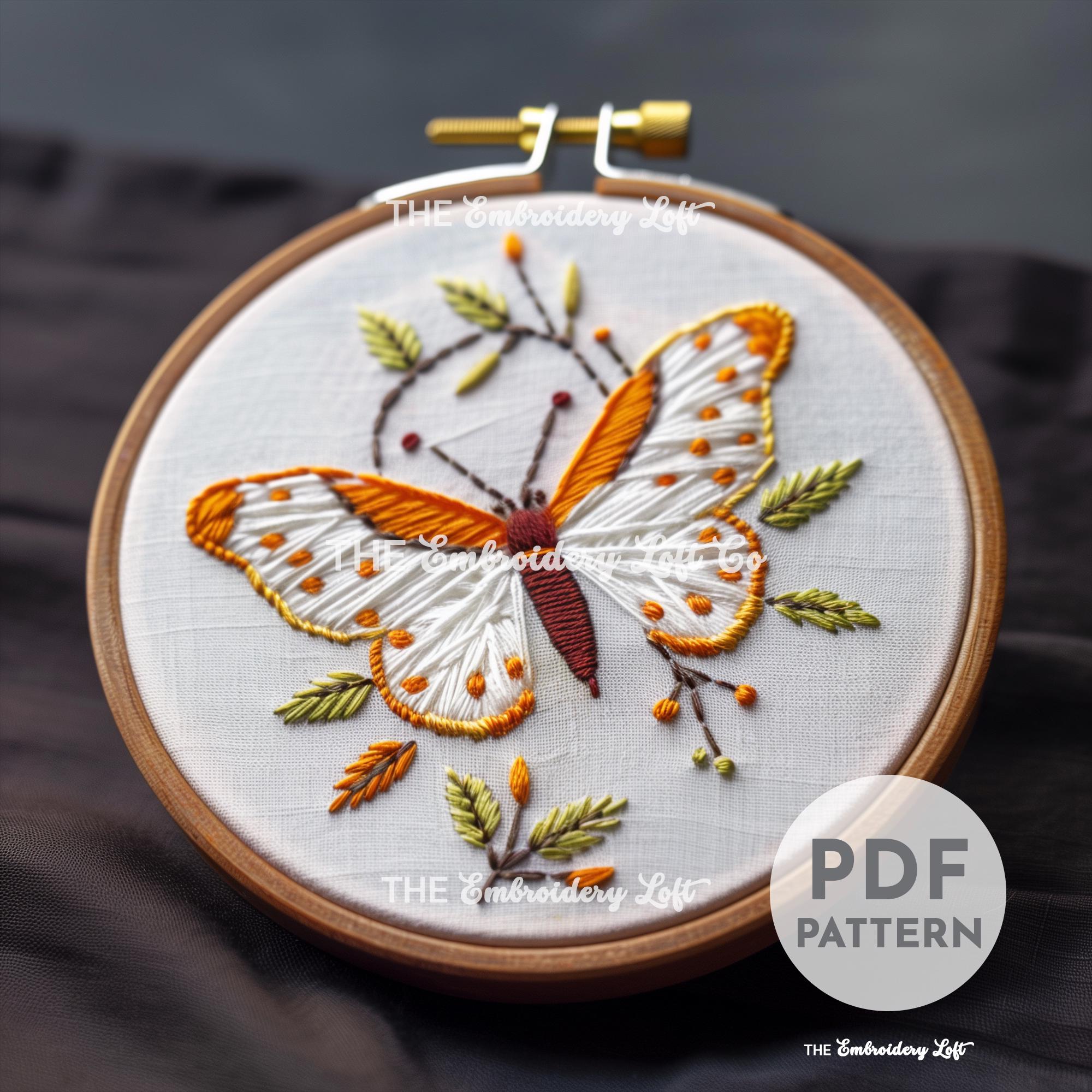 Summer Butterfly Hand Embroidery Pattern