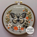 Aesthetic Butterfly Hand Embroidery Pattern