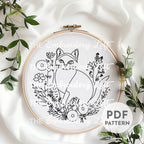 Siamese Cat Hand Embroidery Pattern