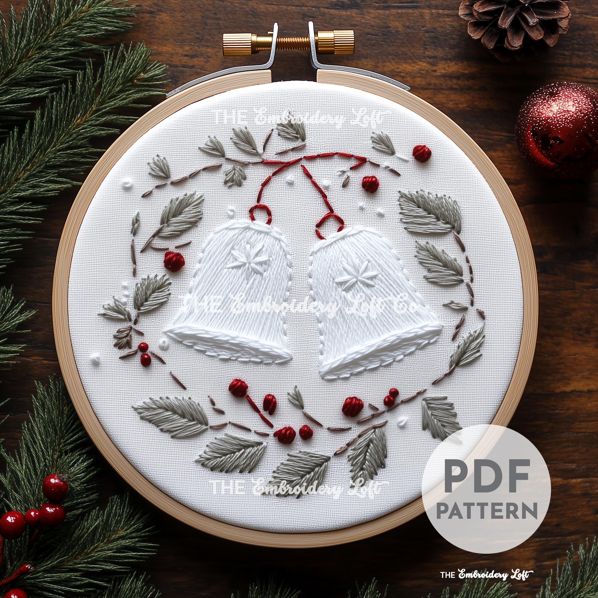 White Bells Hand Embroidery Pattern