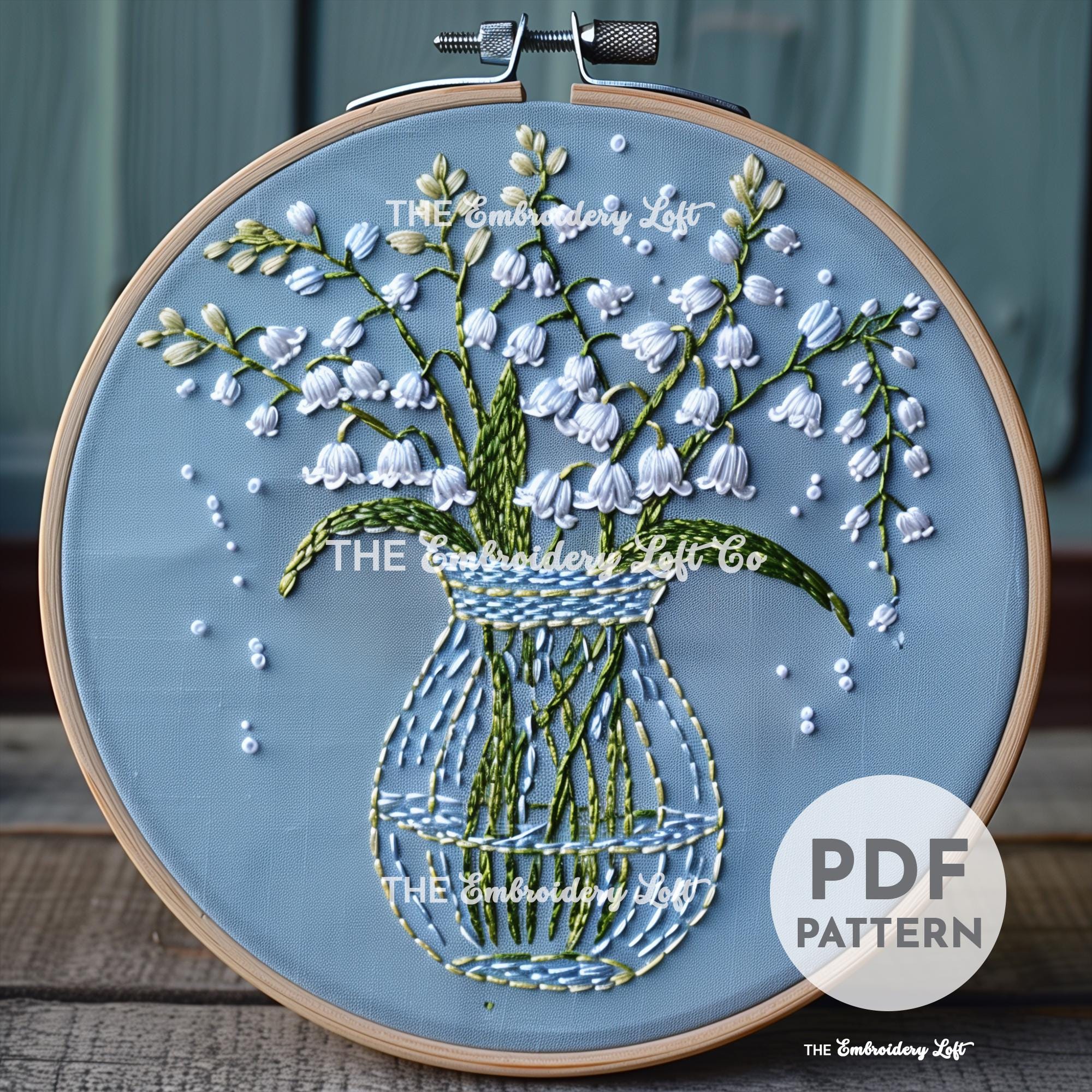 Lily of the Valley Hand Embroidery Pattern