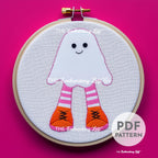 Witchy Ghost Hand Embroidery Pattern