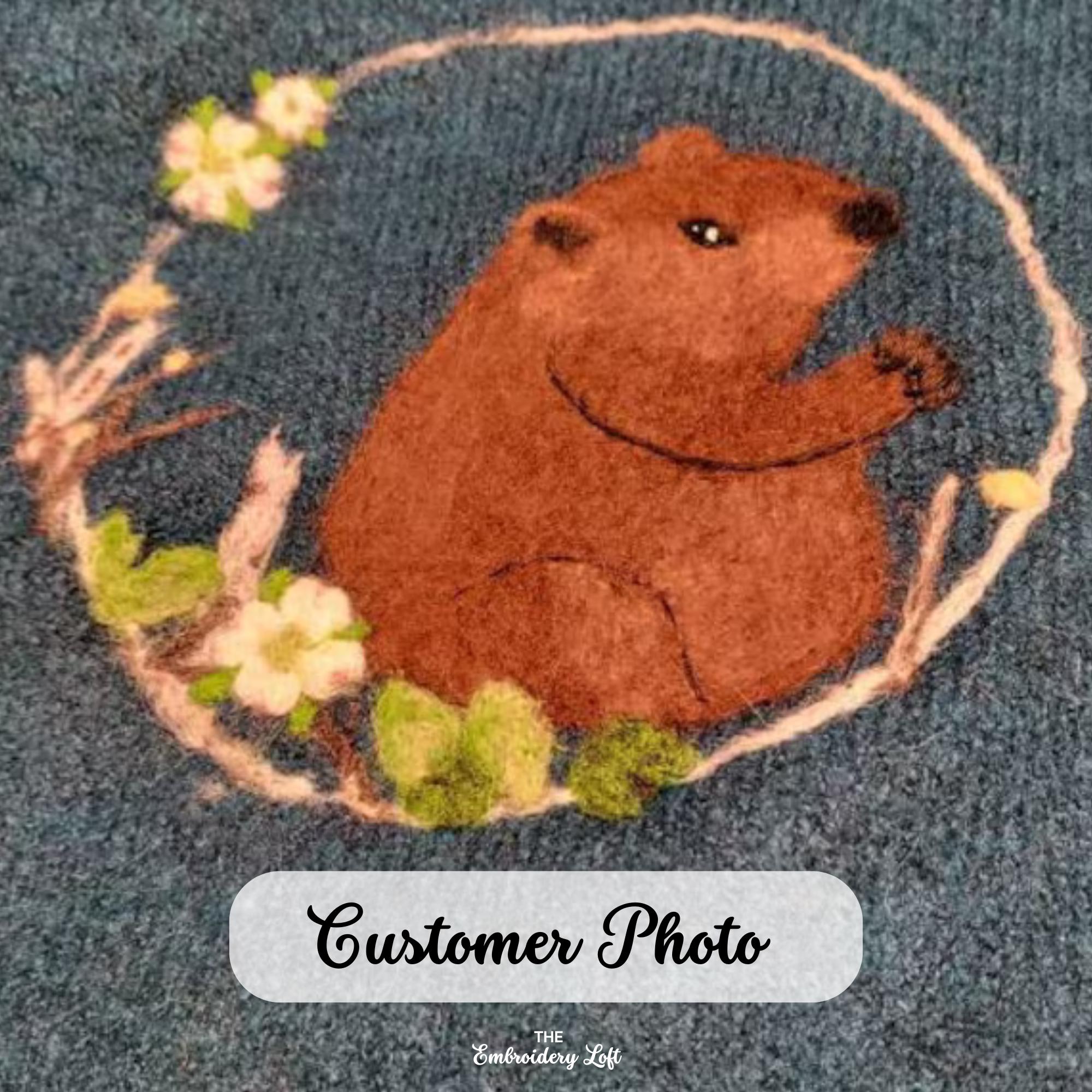 Baby Beaver Hand Embroidery Pattern